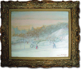 Johann Berthelsen, 'Winter in Central Park, Oil on Canvas
