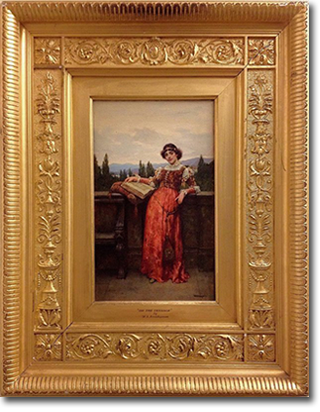 William Arthur Breakspeare, 'On The Terrace', Oil on Board