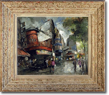 Fernand Claver, 'Moulin Rouge', Oil on Canvas