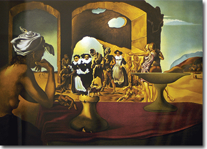 Salvador Dalí, 'Slavemarket with the Apparition of the Invisible Bust of Voltaire'