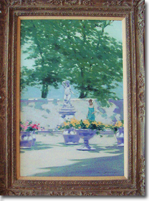 Andre Gisson, 'Strolling the Garden', Oil on Canvas