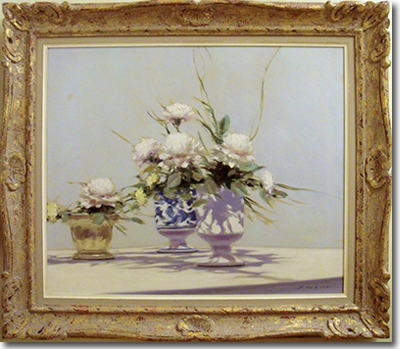 Andre Gisson, 'Still Life 3 Urns and Flowers', Oil on Canvas