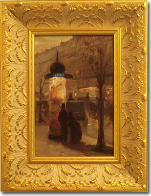 Norbert Goeneutte, 'Paris Street Scene', Oil on Panel