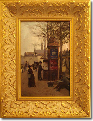 Norbert Goeneutte, 'Paris Street Scene', Oil on Panel