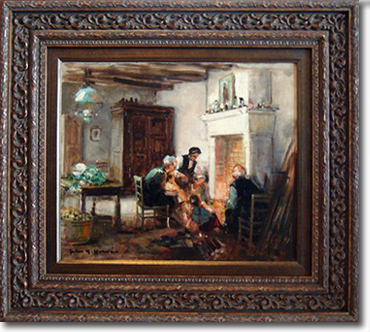 Jules Renee Herve, 'Family and Hearth', Oil on Canvas