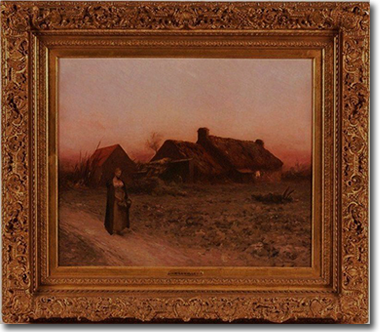 Henri Lerolle, 'Village at Dusk', Oil on Canvas