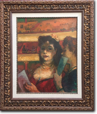 Robert Philipp, 'Two Women at the Opera', Oil on Canvas