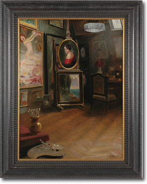 Alfred Pirkhert, 'Atelier' (1913), Oil on Canvas