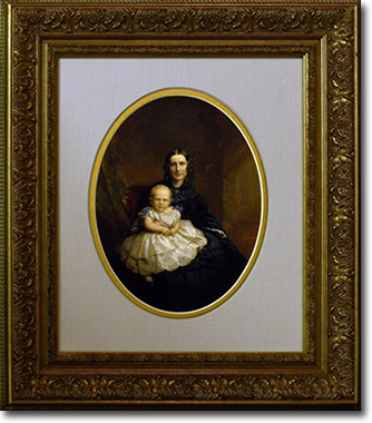Jonathan Pratt, 'Portrait of Mother and Child', (1867) Oil on Board