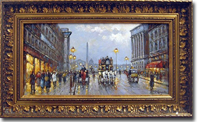 Paul Renard, 'Paris Street Scene', Oil on Board