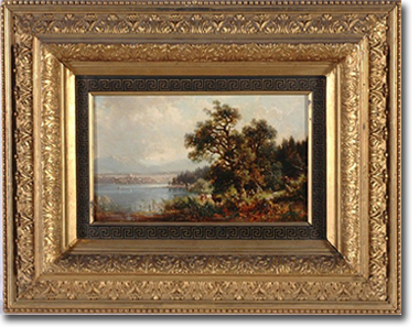 Ludwig Sckell, 'Cows on the banks of the Starnbergersee', Oil on Canvas