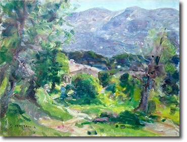 Gaston Sebire, 'Paysage Provencal', Oil on Canvas