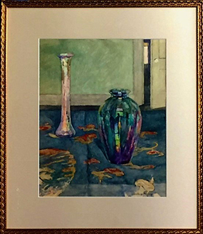 Winthrop Duthie Turney, 'Vases On The Rug', Watercolor on Paper