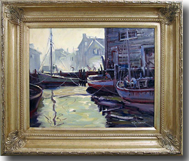 Russ Webster, 'Cape Ann Harbor Scene', Oil on Canvas