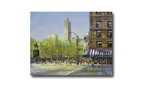 Guy Dessapt, 'New York Cafe', Oil on Canvas