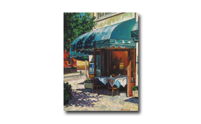 Yuri Dvornik, 'Cafe Bar', Oil on Canvas
