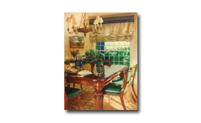 S.H. Lee, 'Dinning Room Interior', Oil on Board