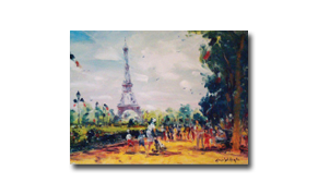 Georges Yoldjoglou, 'La Tour Eiffel', Oil on Canvas